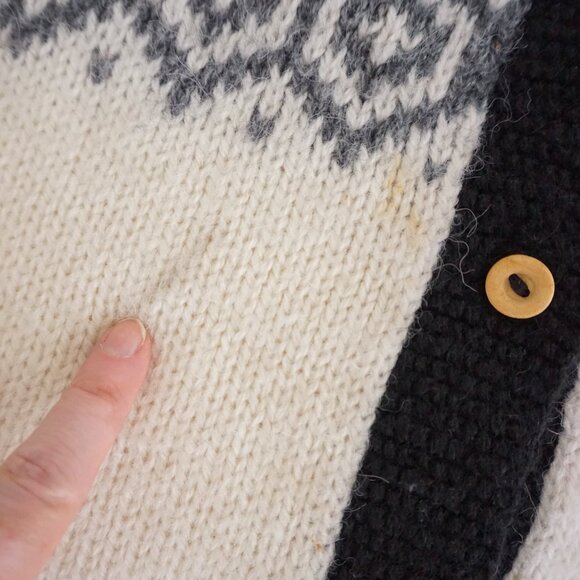 Vintage Alpaca Connections Wool Cardigan Fair Isle Cabincore Old Money L - Picture 10 of 10